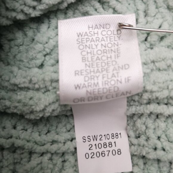 J. Jill Ladies Size XS Light Green Cable Stitch Loose Fit Sweater - Picture 6 of 9